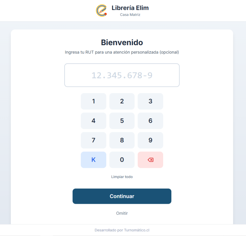 Kiosko - Toma de Turno